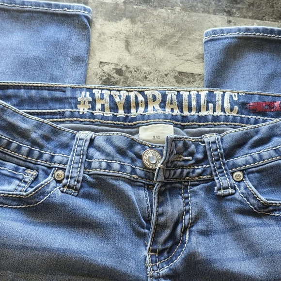 Hydraulic Blue Straight Leg Jeans 3/4 - Picture 4 of 5